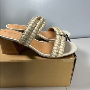 Time and Tru Women's Woven Double Band Sandals, Size 10